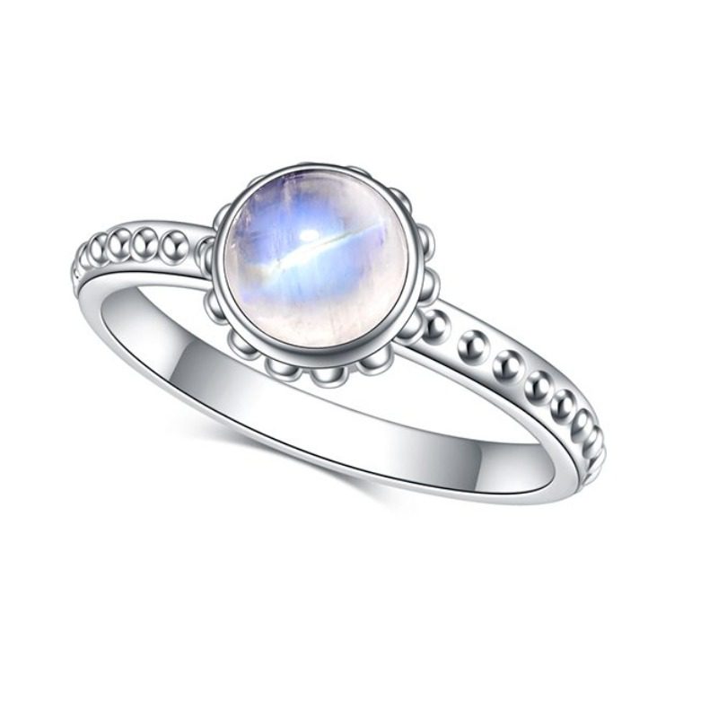 Antique Sterling Silver Moonstone Ring