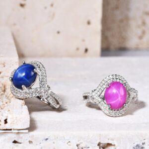 star blue sapphire ring