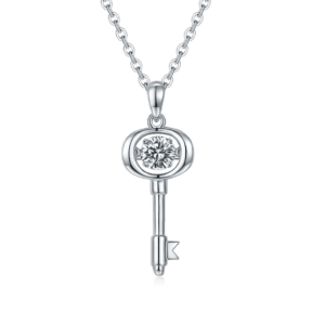 key moissanite necklace
